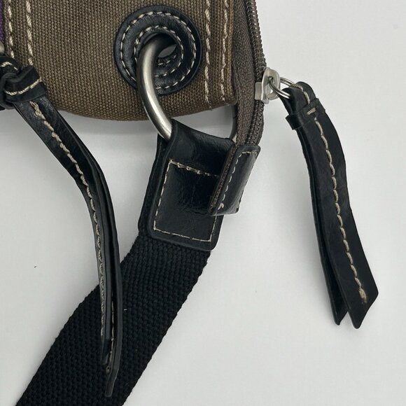 VTG FOSSIL Key-Per ZB4422 Quilted Floral Crossbody Bag Canvas Trim 10" - Picture 4 of 16